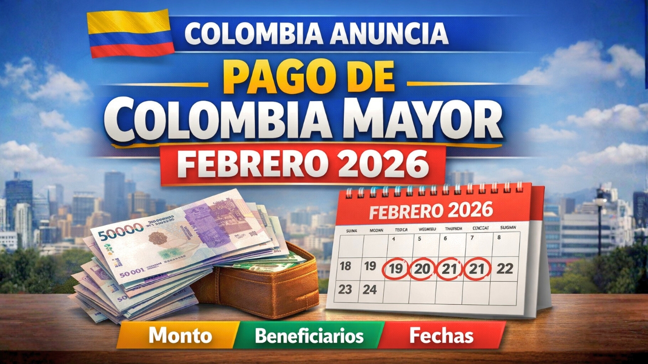 Colombia anuncia pago de Colombia Mayor febrero 2026: monto, beneficiarios y fechas