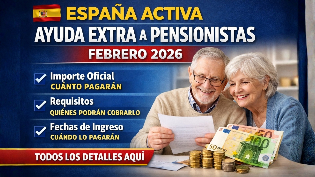 España activa ayuda extra a pensionistas febrero 2026: importe oficial, requisitos y fechas de ingreso