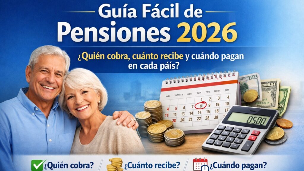 Guía fácil de pensiones 2026: quién cobra, cuánto recibe y cuándo pagan en cada país