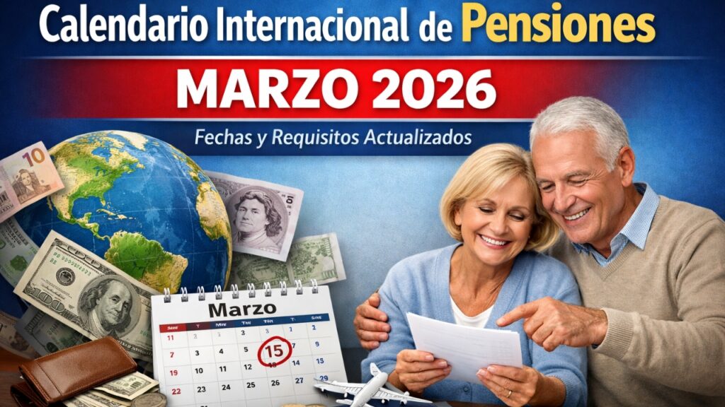 Calendario internacional de pensiones marzo 2026: fechas y requisitos actualizados