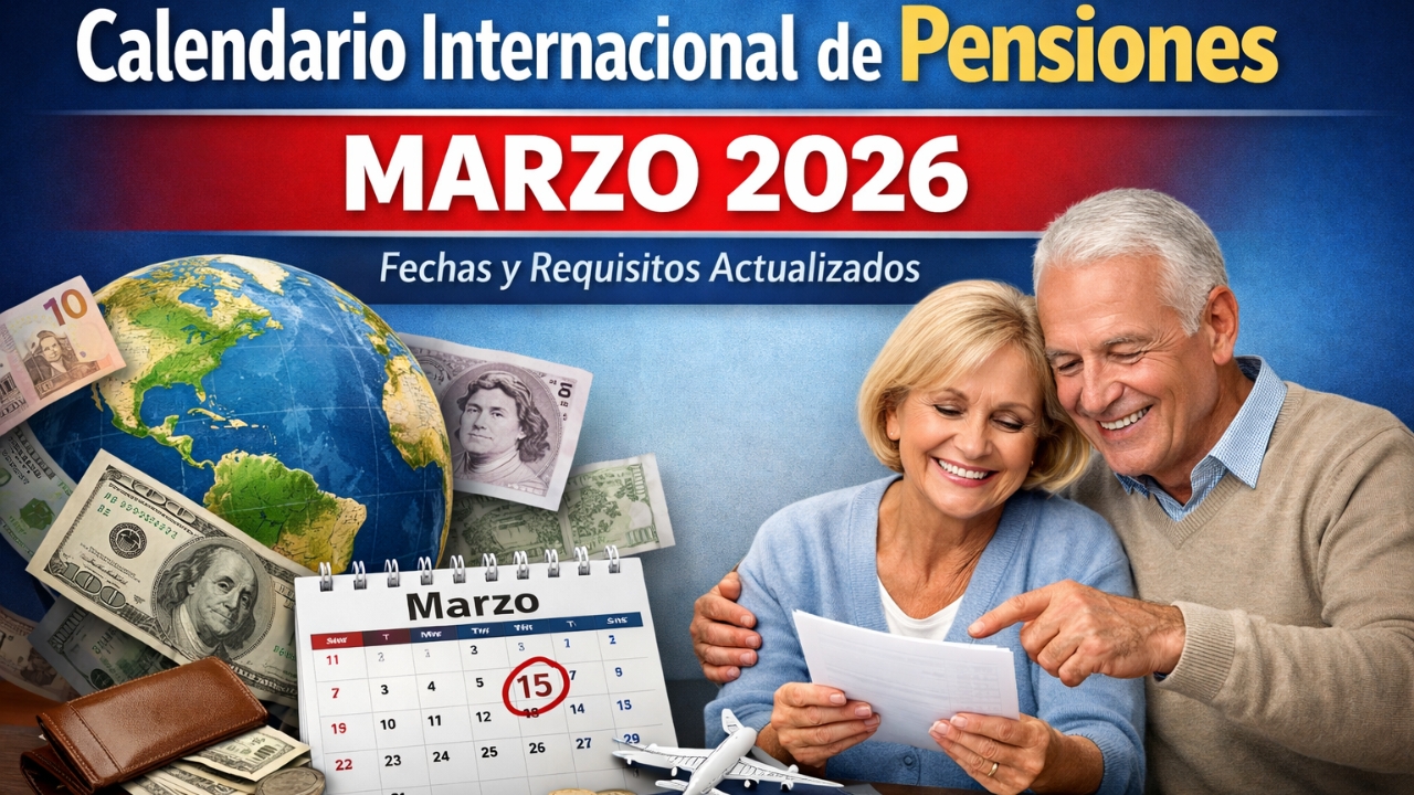 Calendario internacional de pensiones marzo 2026: fechas y requisitos actualizados