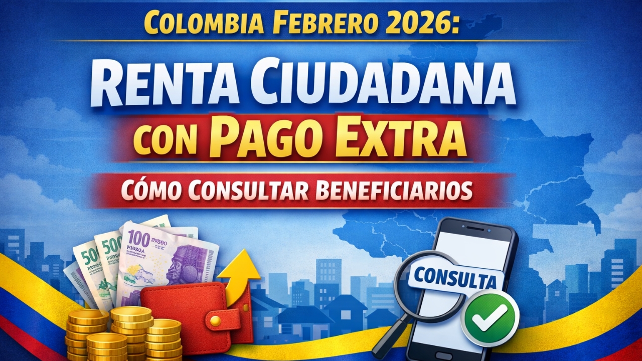 Colombia Febrero 2026: Renta Ciudadana con Pago Extra, Cómo Consultar Beneficiarios