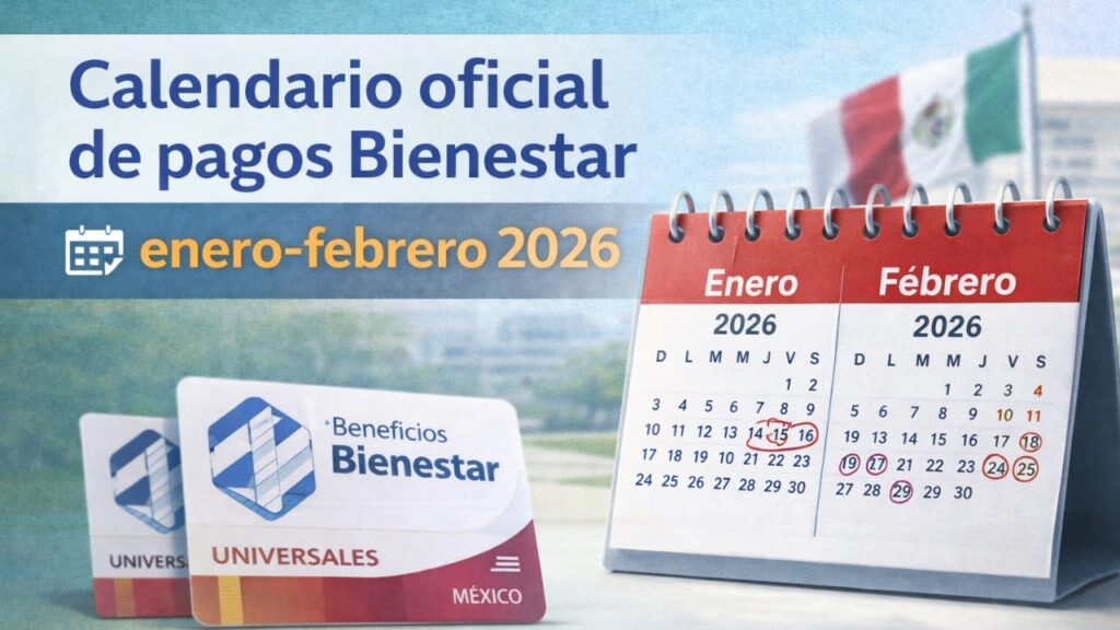 Calendario oficial de pagos Bienestar enero-febrero 2026