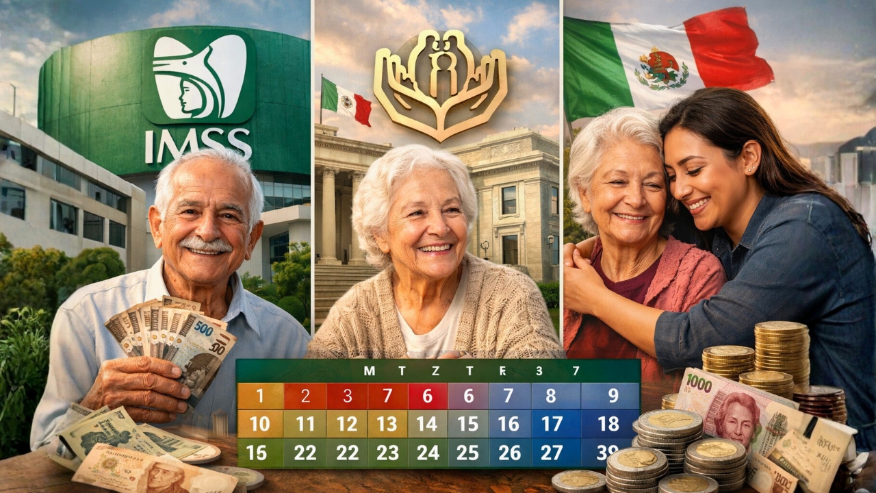 Calendario completo de pensiones en México en marzo de 2026: IMSS, ISSSTE y Bienestar