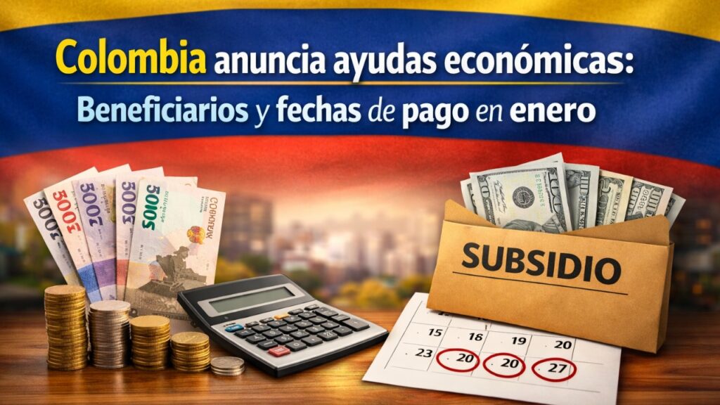 Colombia anuncia ayudas económicas: beneficiarios y fechas de pago en enero